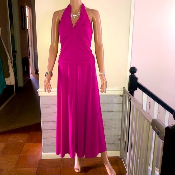 Shape fx maxi dress with built in Shapewear fuchsia size M - Picture 1 of 13